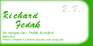 richard fedak business card