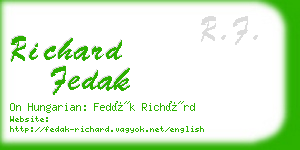 richard fedak business card